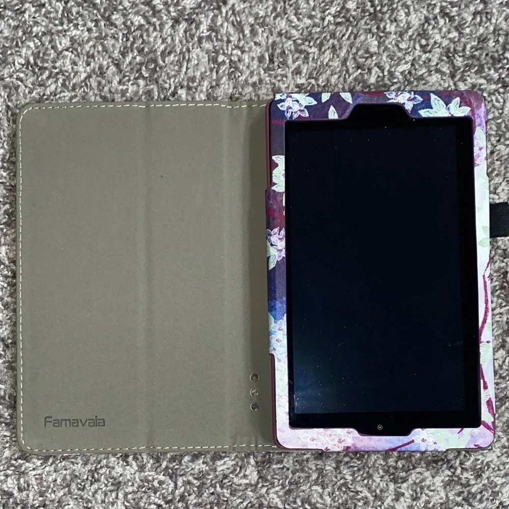 Kindle - Purple with Floral Case